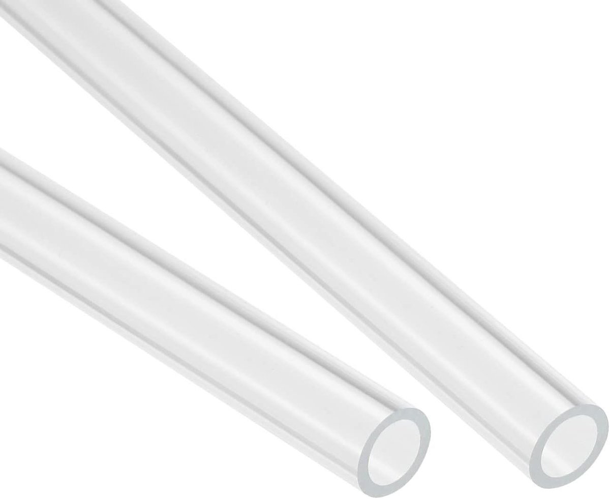 Image of Acrylslang, transparant, stijf, rond, 10 mm buisdiameter, voor lampen, lantaarns en waterkoeling, 2 stuks.