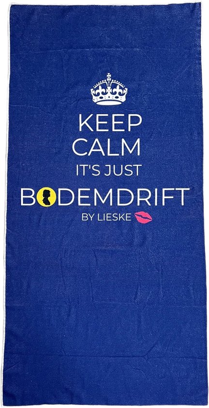 Foto: Bodemdrift handdoek blauw 80 x 160 cm by lieske bekend van b b vol liefde handdoeken