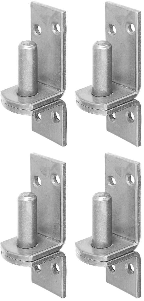 Alberts 845995 plaatduim op plaat | in de uitvoeringen met DI- of DII-haak | rvs | doornmaat Ø16 mm | plaat 115 x 40 mm | Set van 4