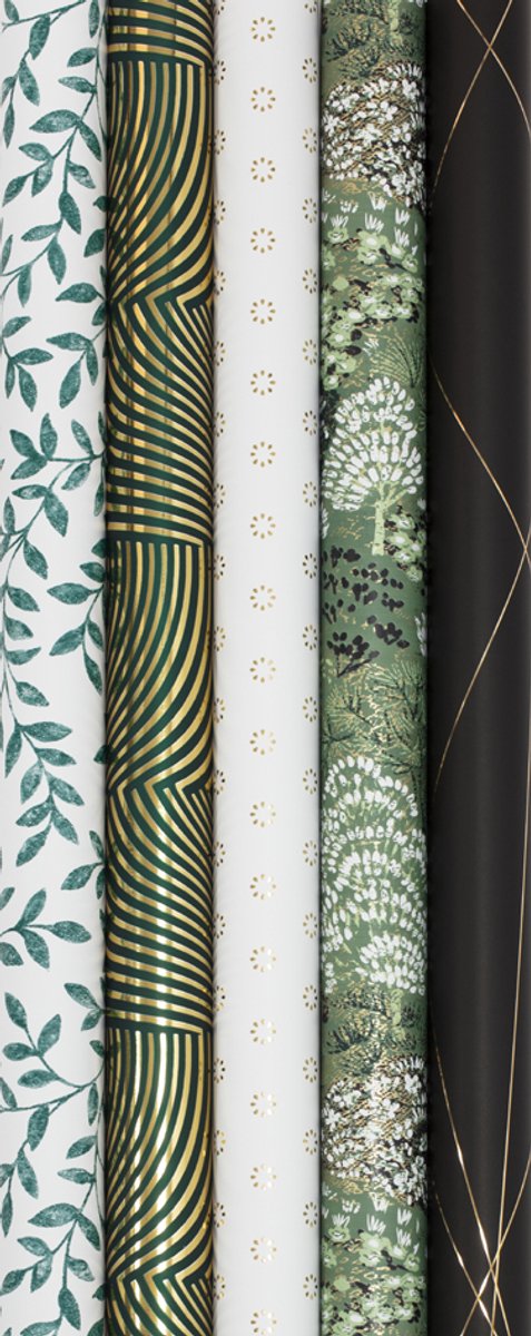 Clairefontaine Kerstcadeaupapier 'Smaragdgroen'