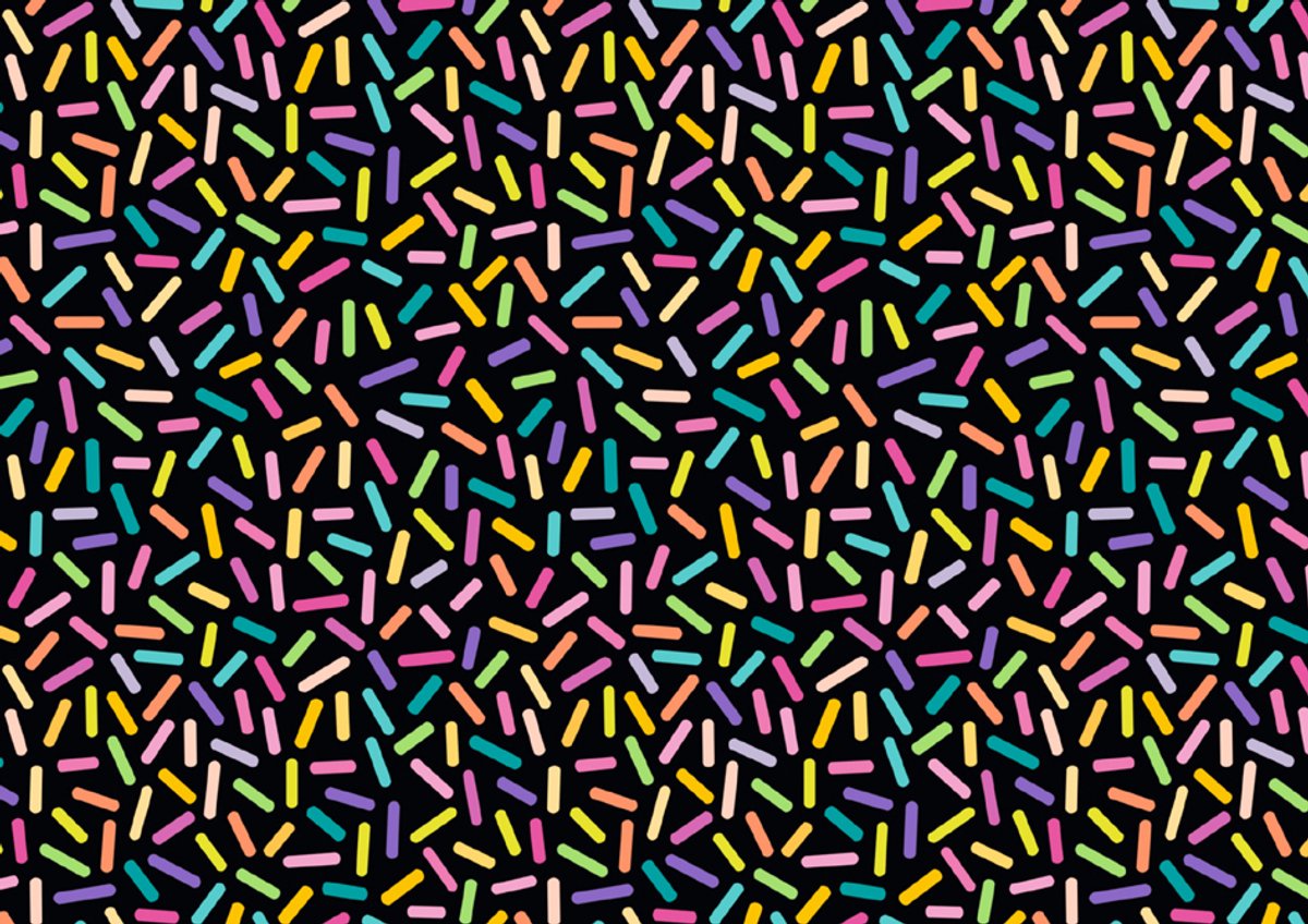 SUSY CARD cadeaupapier Sprinkles black op rol