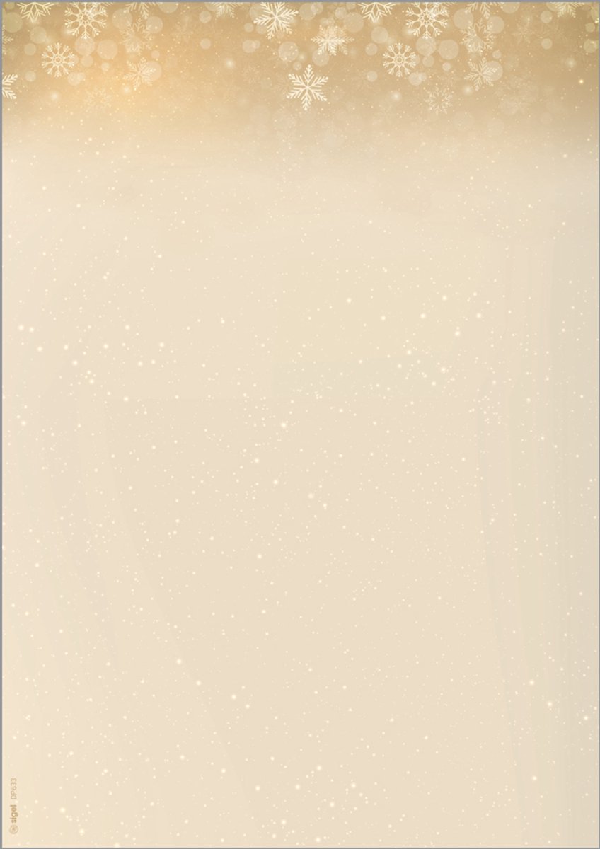 Gouden kerstnavond-decokoperfolie A4