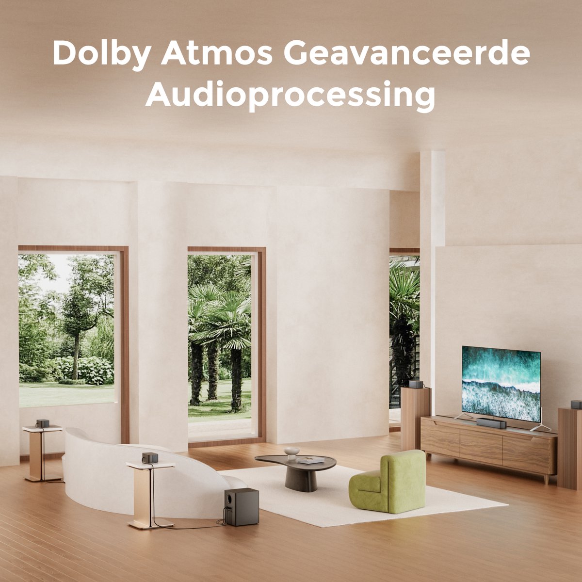 ULTIMEA Poseidon D80 Boom - 7.1 Soundbar voor tv - met Dolby Atmos Soundbar - Draadloze Subwoofer & 4 Surround Speakers – foto 7