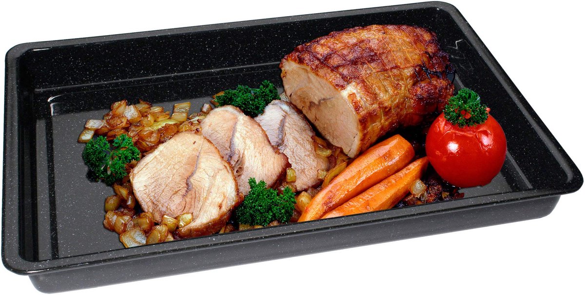 Ibenzoa® Emaille Bakplaat en Braadpan Hittebestendig voor Veelzijdig Koken