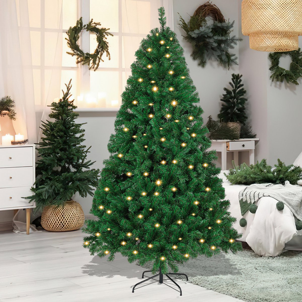 Kerstboom Met Verlichting Kleur