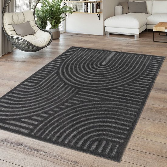 Tapis d'intérieur et d'extérieur Résistant aux intempéries Balcon Cuisine Salon Tapis Géométrique 3D