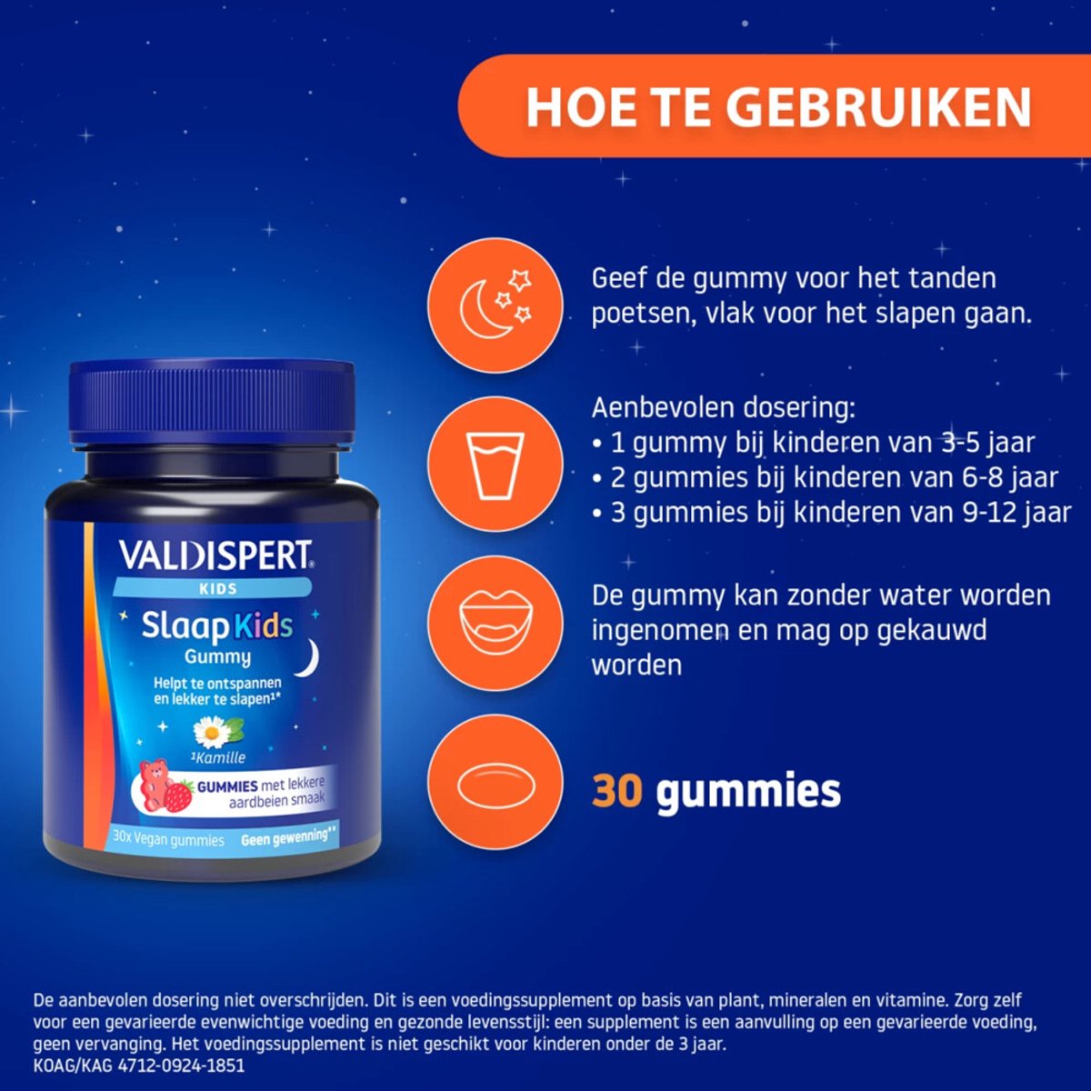 Valdispert Sleep Kids Natural - 2 x 30 gummies - Voordeelverpakking