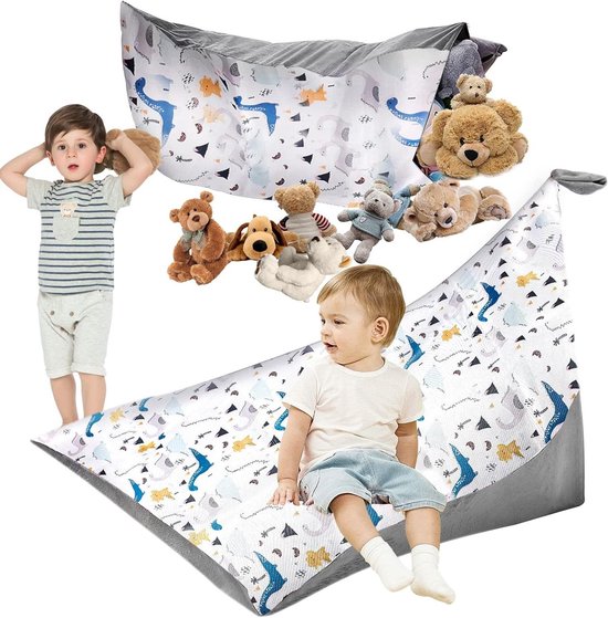 Brenzoos - Opvouwbare Zitzak voor Kinderen - Speelgoedopslag en Organizer - Extra Groot 200 l - Zitzakken Stoelen Bank-zitting