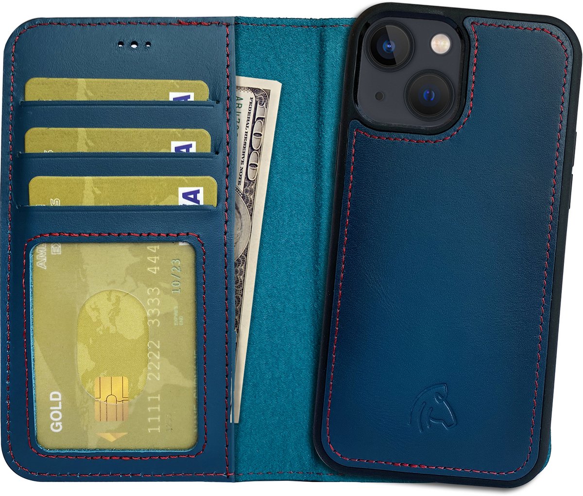 Pulledro geschikt voor iPhone 14 Plus lederen Uitneembare BookCase hoesje - Reȸlue