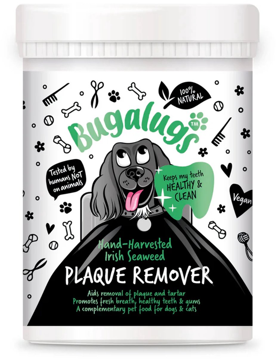 Bugalugs Plaque Remover - Tandplakverwijderaar voor Honden & Katten – 200g Pot met Maatschepje – Natuurlijk Gebitsverzorging Poeder