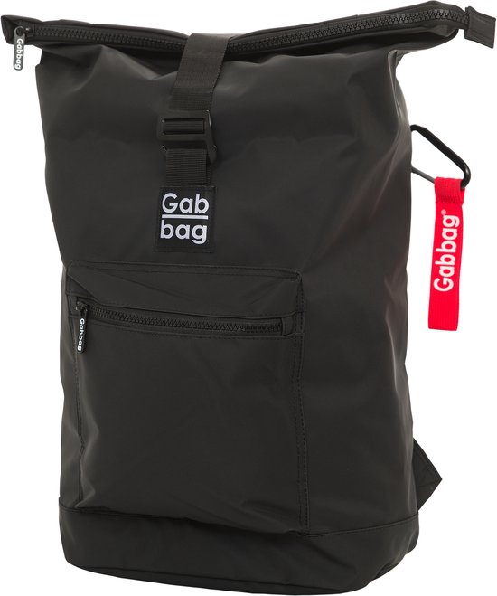 The Original Gabbag - Waterafstotende Rugtas - 17 inch - Rolltop Laptop Rugzak - Levenslange Garantie - Zwart