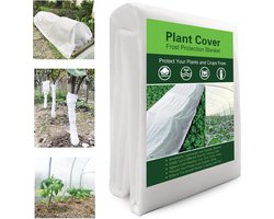 Plantenhoes-Winterhoes-Plantenafdekking antivries - plantenafdekking antivries voor buiten - winterboom antivriesdoek plantenafdekking antivries - tuin hittebescherming drijvende rijafdekking - wit - 3x5M