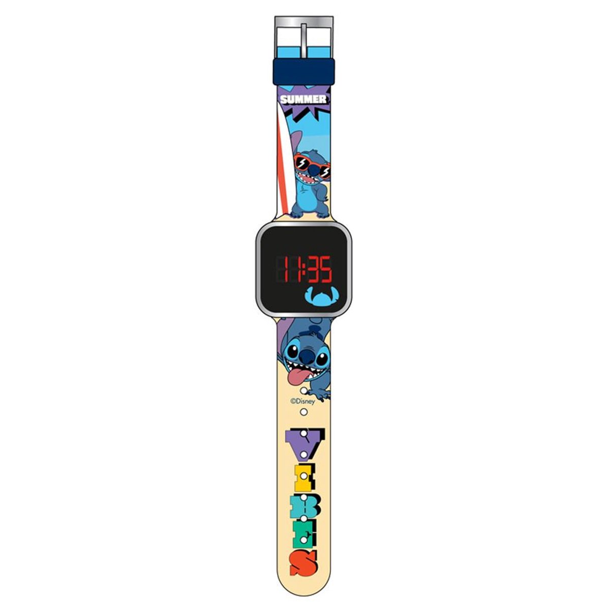 Disney Lilo Stitch LED Kinderhorloge - Digitaal LED-display - Siliconen Band - Voor Kinderen
