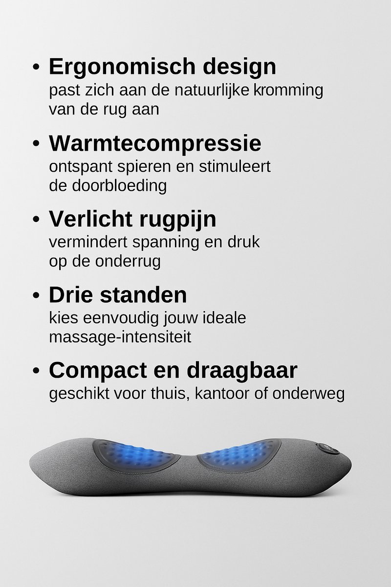 ZenRest Smoothspine Triple Fusion Massager - Massage Kussen thumbnail 6