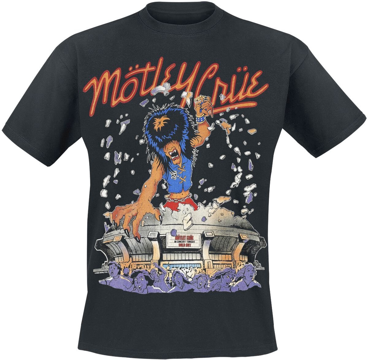 Motley Crue Allister King Kong Distressed Heren T-shirt - zwart - XXL