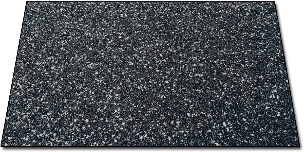 Papillon Inductie beschermer - Antislip Afdekmat - 80x52m - Graniet zwart-wit