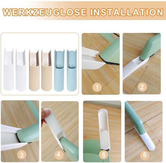 2 Stuks Kantelbeveiliging voor Kinderstoel -Verlengde Glijderset als Accessoire -Veiligheidsvoetkappen en Pootverlengstukken -Stoelpootbeschermers voor Babystoel (Houtkleur) van LALOONA — afbeelding 3