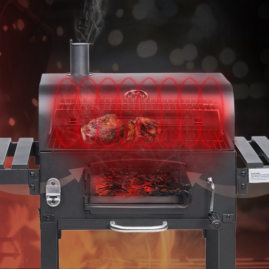 TAINO HERO XL houtskoolgrill - BBQ grillwagen standaard grill roker kolen — afbeelding 3