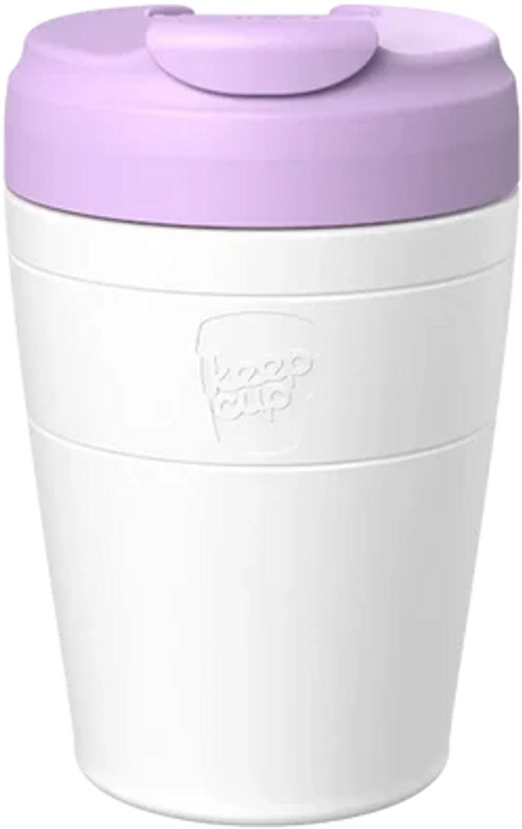 KeepCup Commuter Medium White Lilac lekvrije koffiebeker