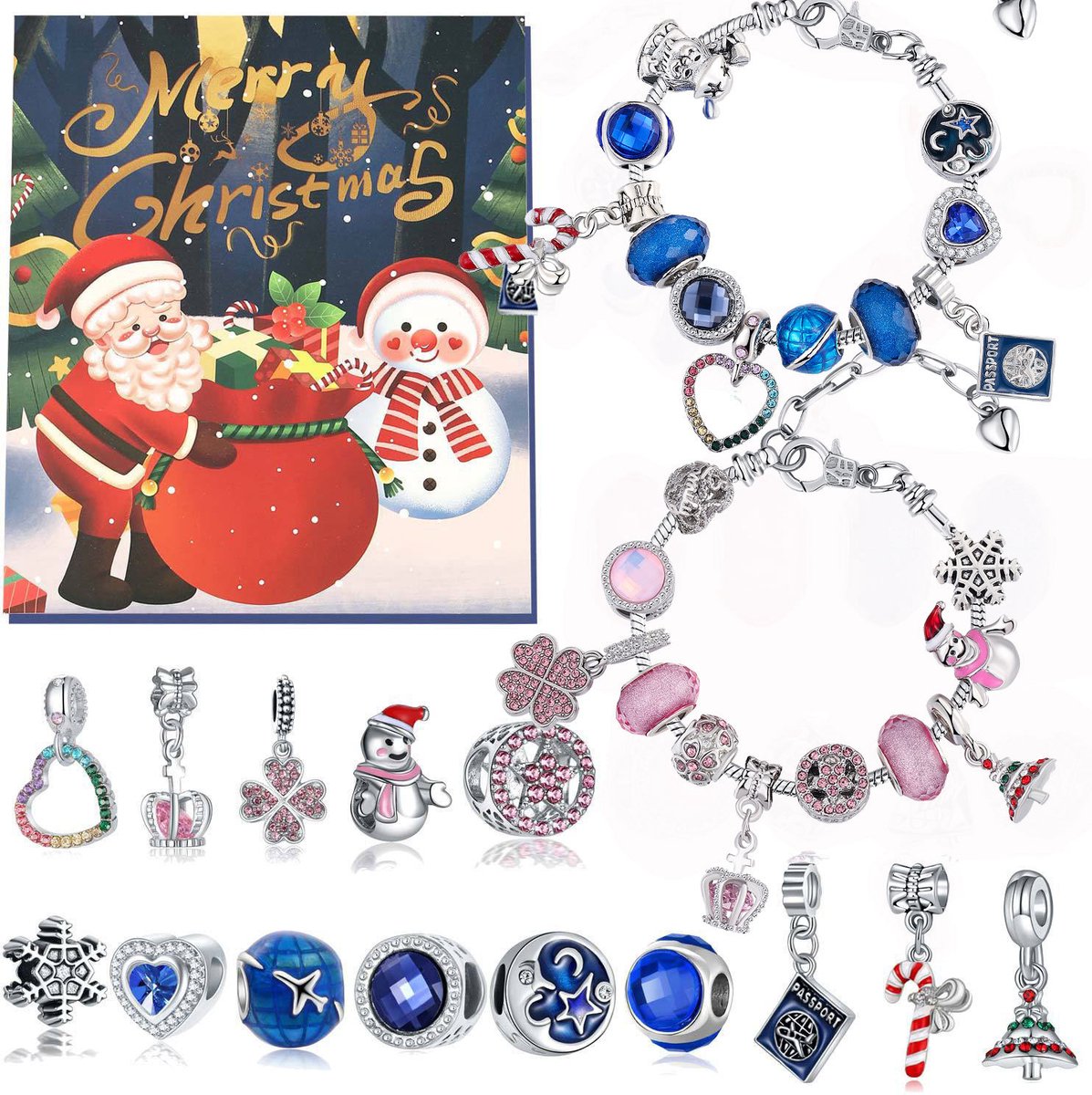 2026 Kerst Adventskalender – Armband-aftelkalender – DIY-knutselpakket – Feestdagcadeau voor meisjes en kinderen