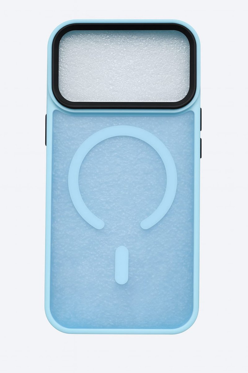 iPhone 17 Pro Max Hoesje met MagSafe - TPU Backcover - Schokbestendig & Gripvast - Lichtblauw