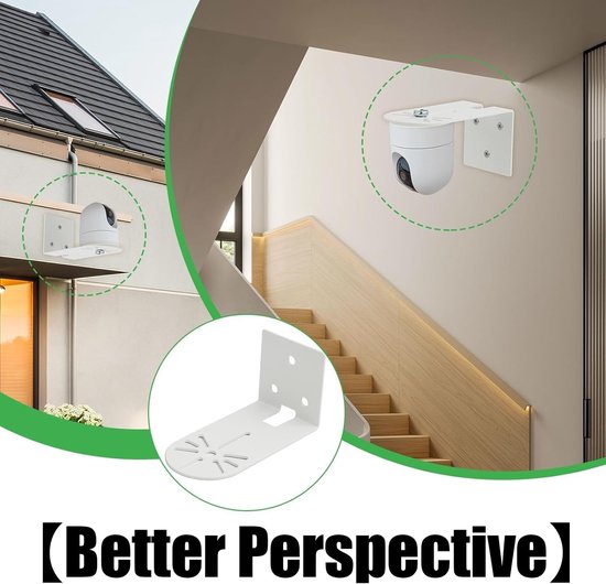 2 Stuks Metalen Camerabevestiging voor Muur en Plafond - Universele Beveiligingscamera Beugel van Merkloos — afbeelding 5