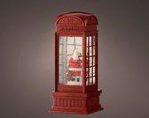 Kersttelefooncel Decoratie - Verlichte Sneeuwbol Met LED - Schneemann Design - Voor Boom Of Tafel