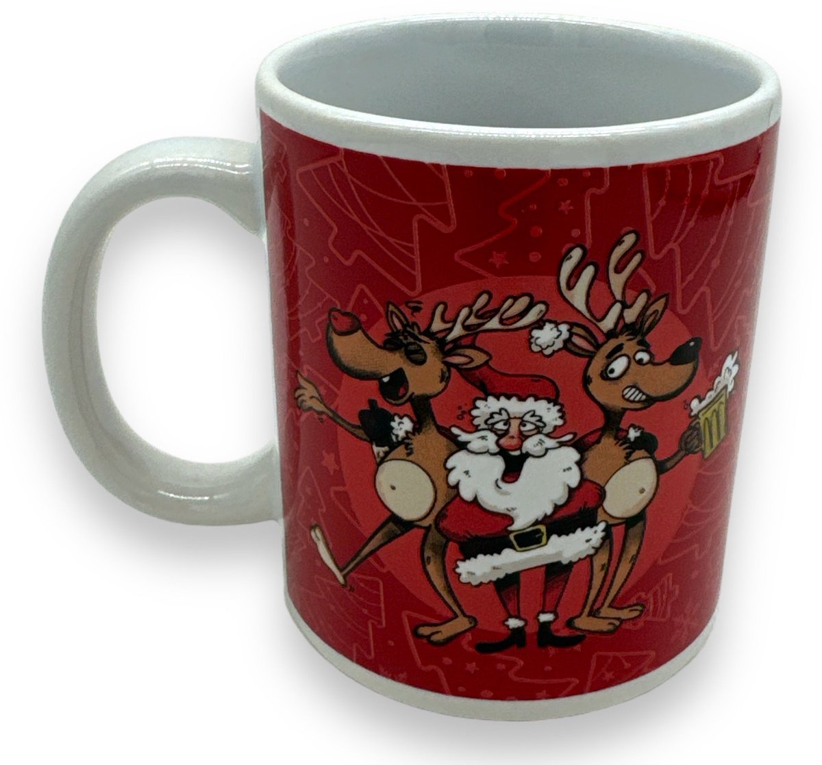 Crazy Santa Kerst Mok - 325 ml - Rood