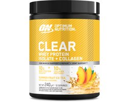 Optimum Nutrition Clear Whey Protein Isolate + Collagen - Summer Fruit Ice Tea Proteine Poeder - Eiwitshake - Eitwit Limonade - 240 gram (10 servings) - 10 stuks