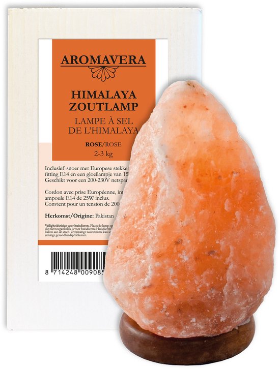 Lampe En Cristal De Sel De L'Himalaya Coco Papaya - 2 à 3 Kg