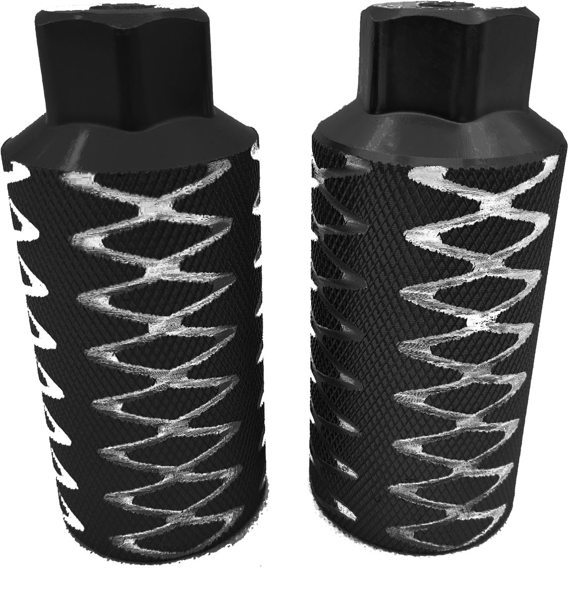 Voetsteunen Pegs Bmx Freestyle 110 Mm Alumunium Zwart 2 Stuks