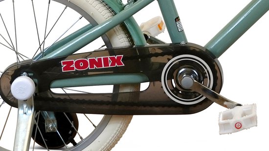 Zonix Kinderfiets 16 Inch Jongensfiets - Mintgroen Met Zijwieltjes - Leeftijd 4-6 Jaar - Kledingmaat 103-118 van Zonix — afbeelding 2