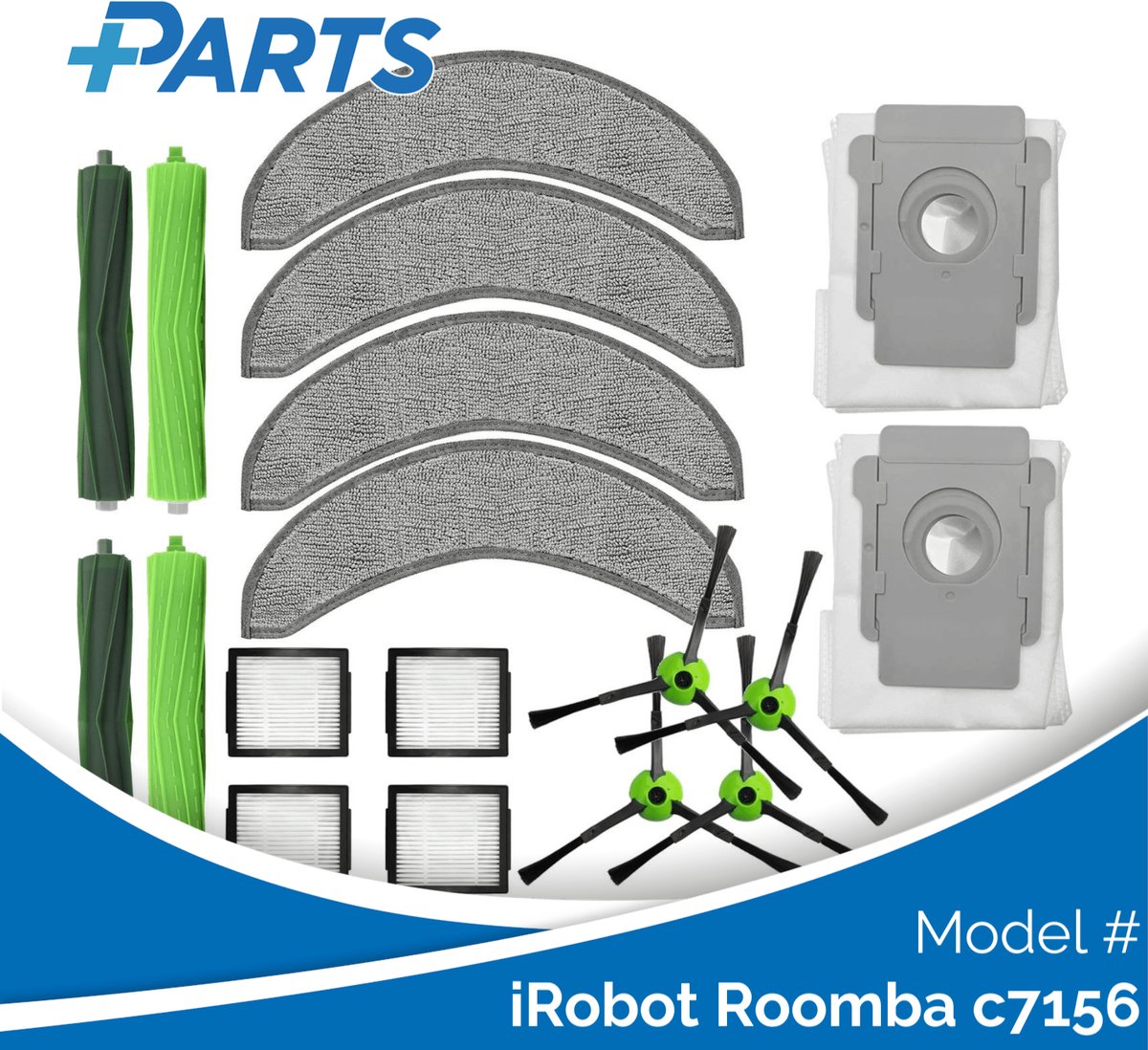iRobot Roomba c7156 Onderhoudsset (Plus.Parts® alternatief voor 4812261 / 4812262)