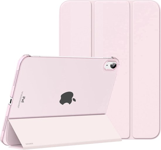 Sounix Étui pour iPad 10,9 pouces (2022) - Étui pour iPad 10 - Étui de livre de Luxe - Couverture pour iPad - Étui (10,9 pouces) - Rose