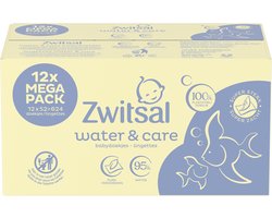 Zwitsal Water & Care Billendoekjes met zachte Zwitsal geur - 624 doekjes - Voordeelverpakking