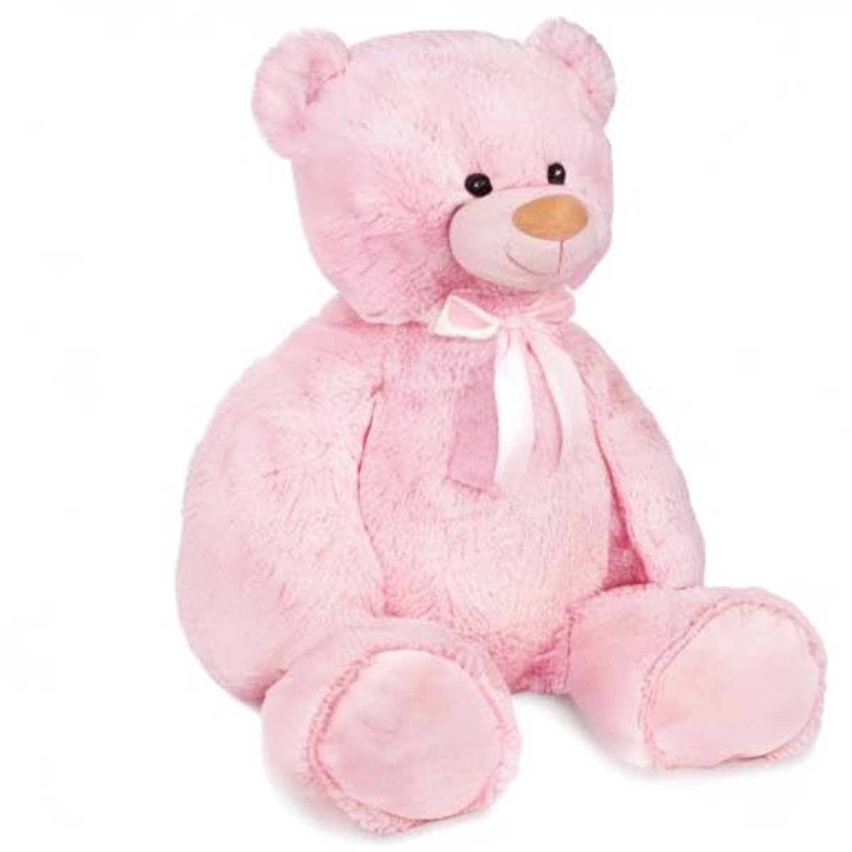 Grote XL Teddybeer 100 cm met Hart - Perfect Kraamcadeau voor Baby Meisjes - Knuffeldier - Roze