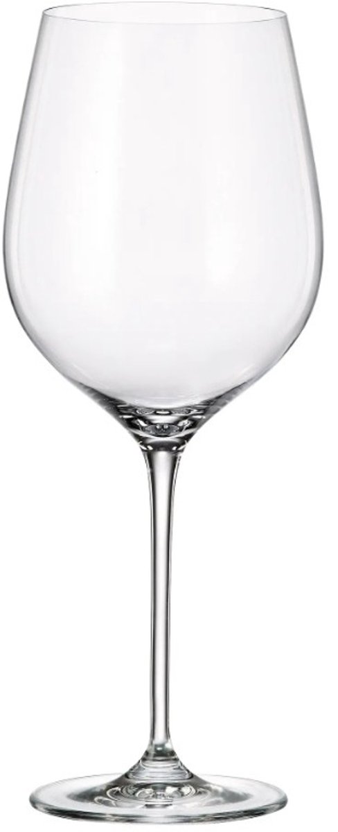 Grote wijnglas aperol cocktail URIA - BOHEMIA KRISTAL met titanium - timeless collection crystal voor rode en witte wijn - geschenk verpakking 6 stuks