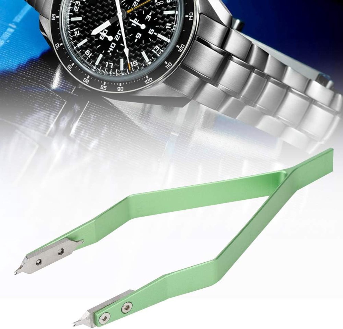 V-Shaped Spring Bar Tweezers - Accessory voor het Repareren van Horloges - Met Fijne Vorkpunten voor Horlogemakers en Reparateurs