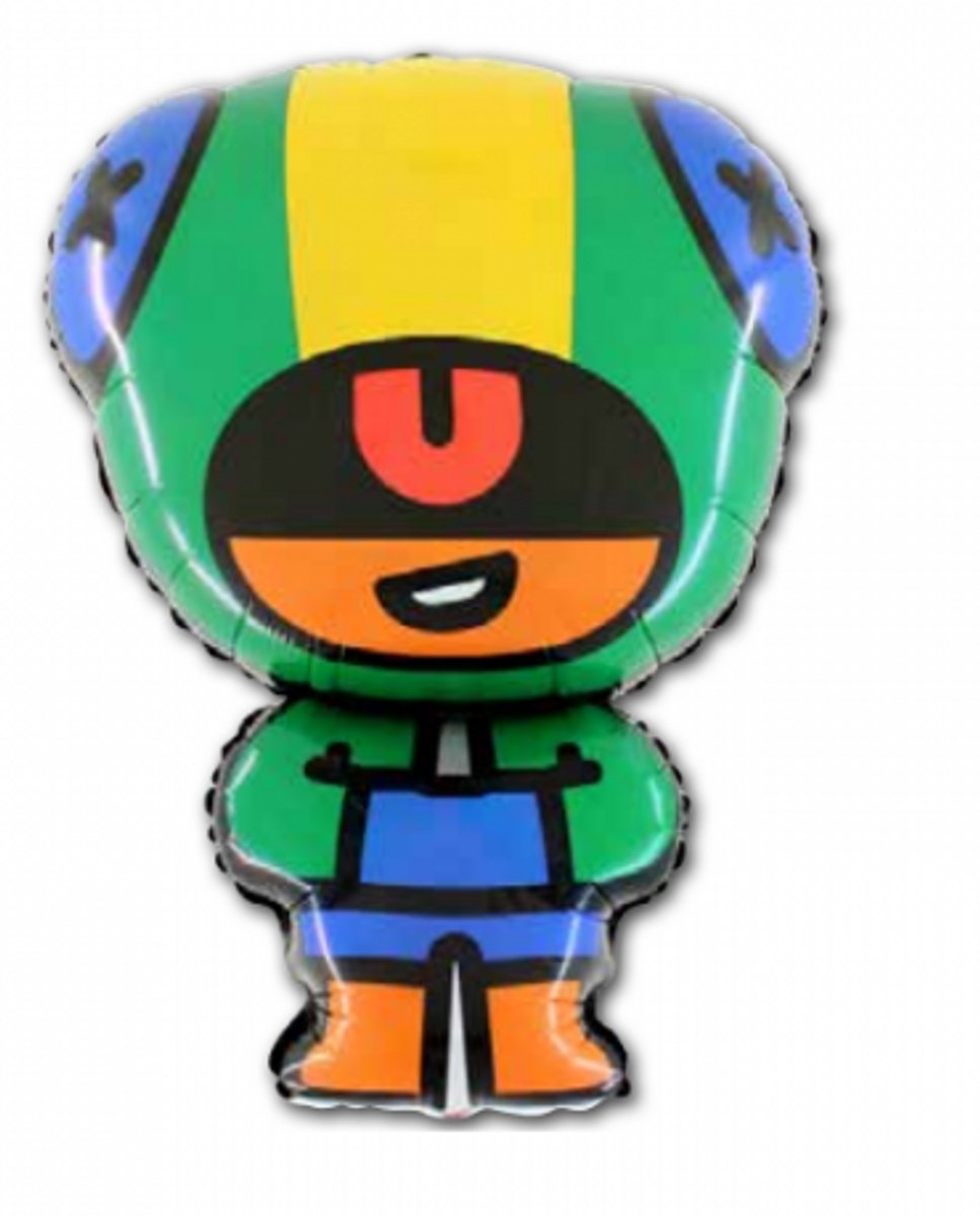 Brawl Stars Folieballon - Leon - Groot formaat - 58 cm - Wordt plat/ leeg geleverd