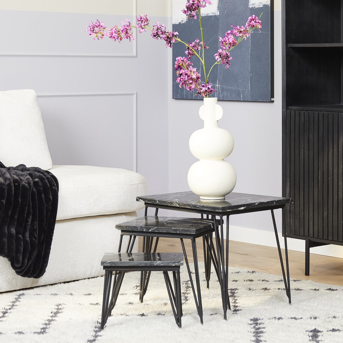Starfurn Salontafel Jala - Zwart - 40x50x45 cm