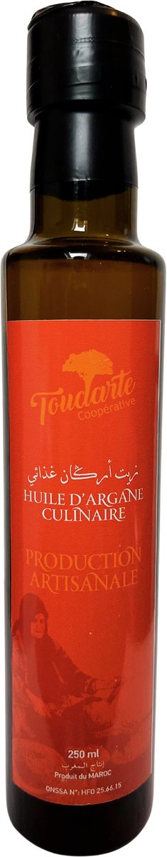 Toudarte Coopérative - Culinaire Arganolie 250ml uit Marokko - Bio