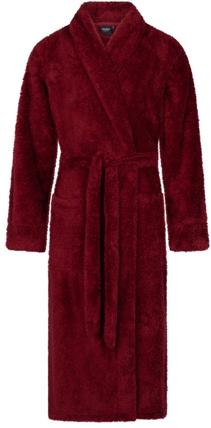 Linolux Fleece Badjas Noah Burgundy XXL