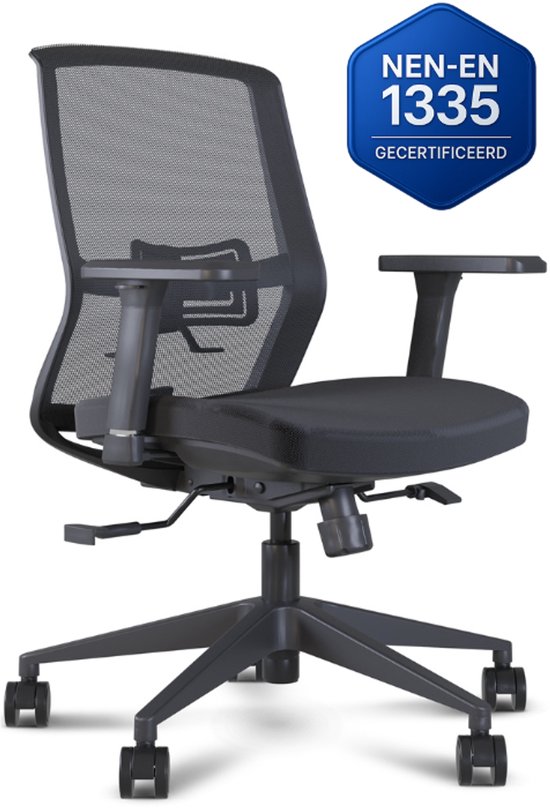 Stane Ergonomische Bureaustoel – Zwart