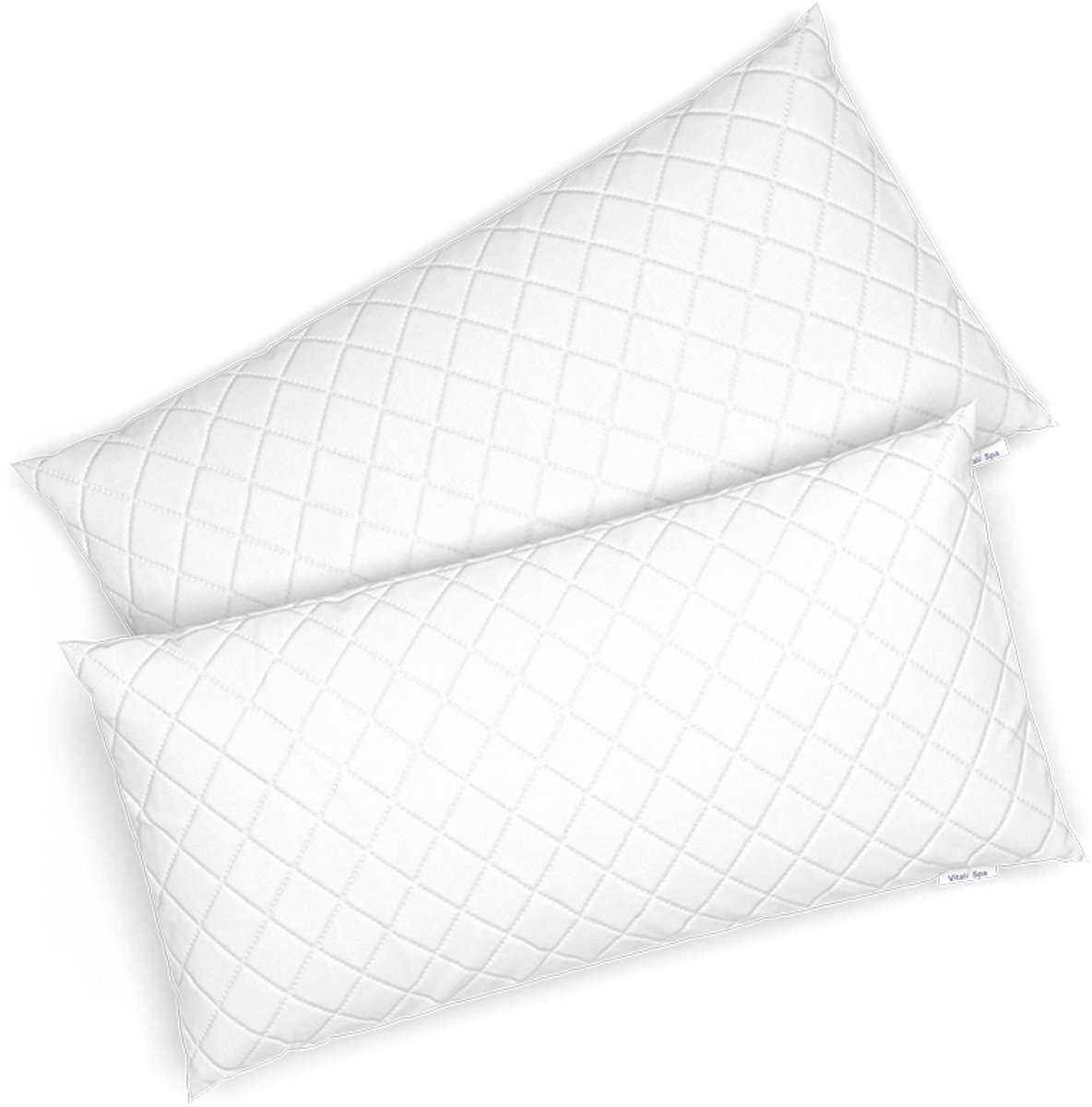 Vitalispa Hoofdkussen – 40 x 80 cm Set van 2 Wit