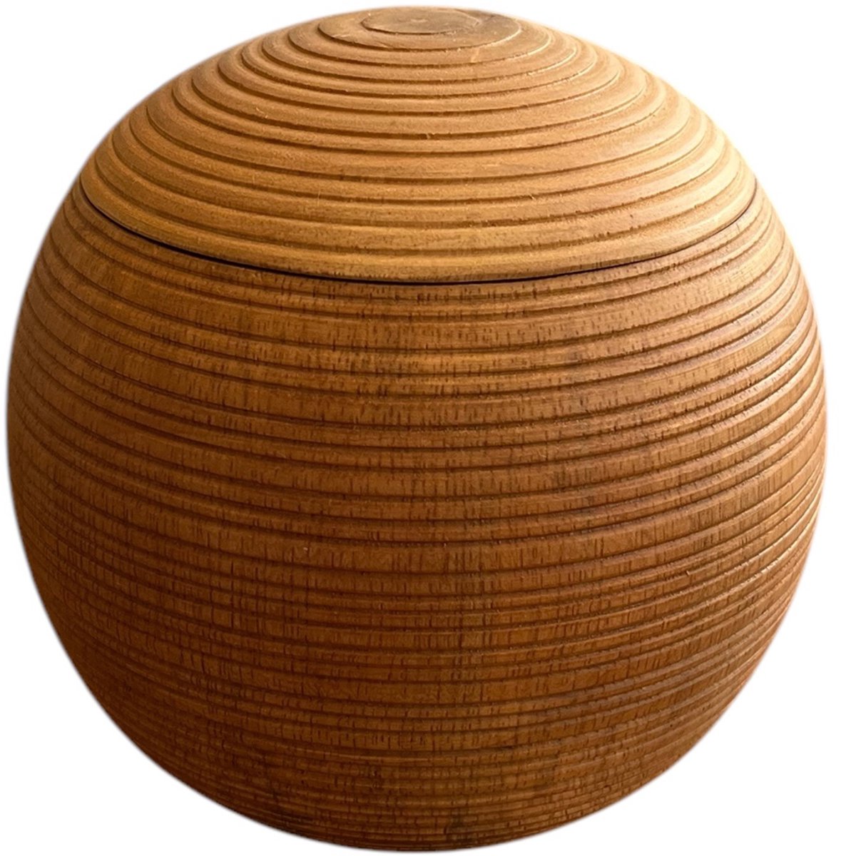 Urn, bolvorm, 15x15cm, mangohout