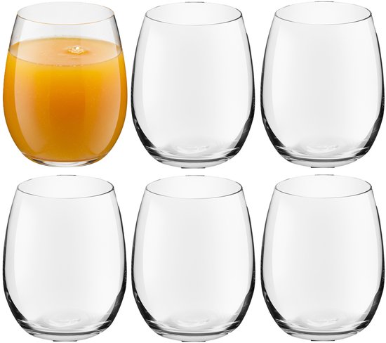 Royal Leerdam Drinkglazen Bouquet - 6x stuks - transparant - glas - 390 ml - Luxe drinkglazen