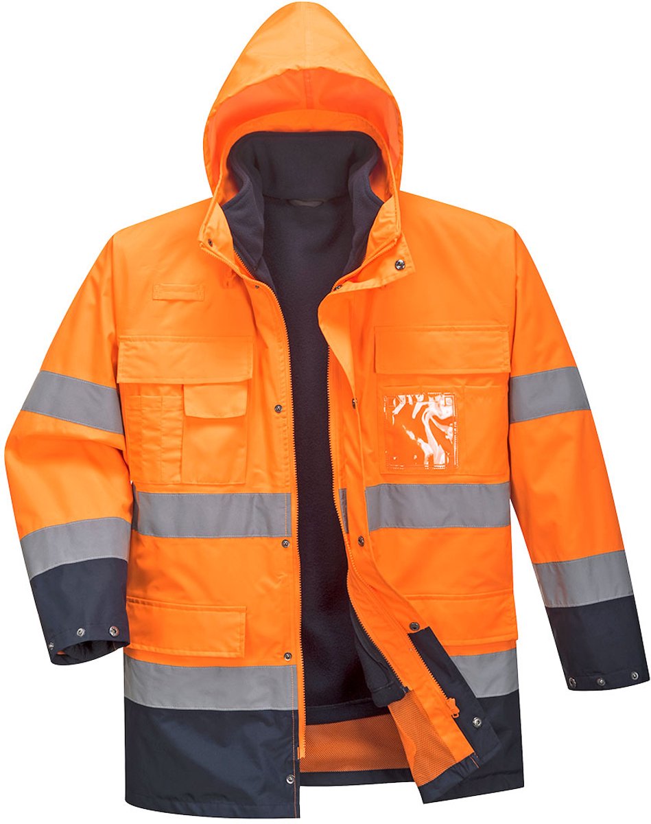 Portwest Hi-Vis Lite 3 in 1 contrast Jack S162 - Oranje/Marine - XXXL