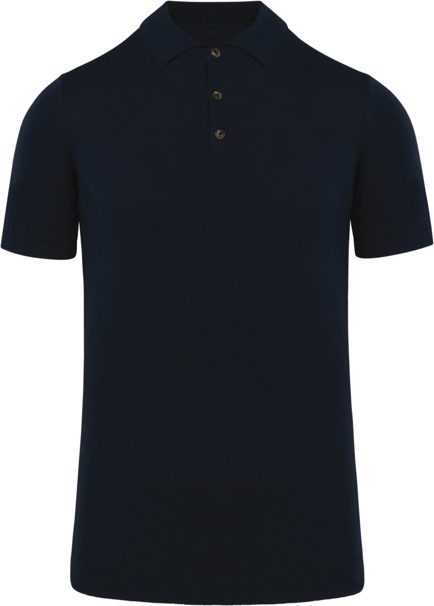 Spasso Ecologische tricot herenpolo SP203 - Navy Blue - L