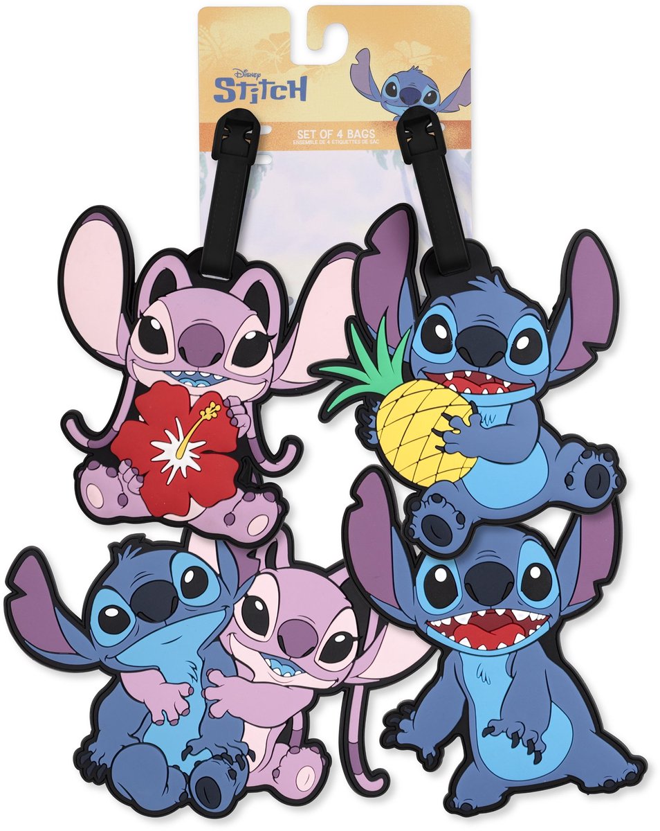 STITCH & ANGEL - Luggage Tag Set - Bagagelabel - 4 Pc