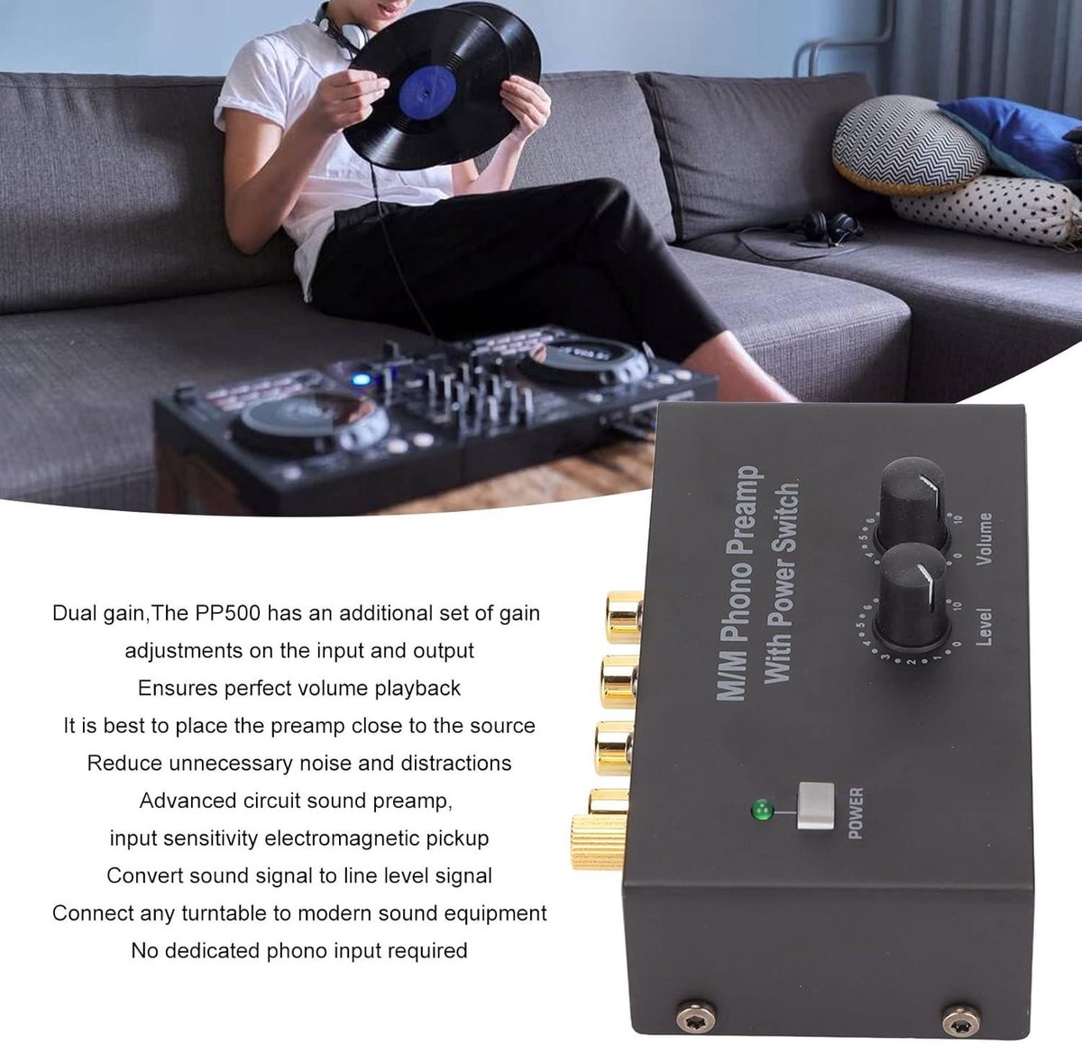 Mini Phono Draaitafel Voorversterker Voor Audio Stereo Fonograaf Input Output Platenspeler Accessoire 8785346665213